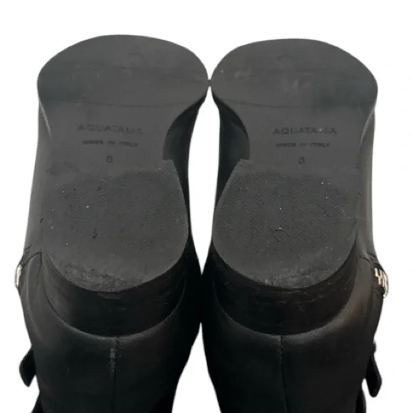Authentic Tod’s designer black suede leather ankle wedge boots sz 11 Euro 41